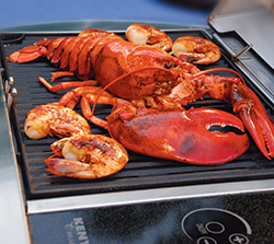 Grilled Lobster Stuffed with Shrimp