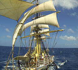 under sail