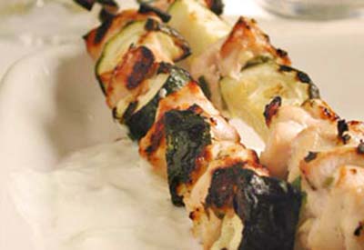 Chicken Souvlaki with Tzatziki Sauce