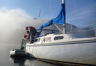 Swan Lake - launching the boats