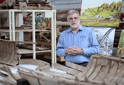 Oldest birch bark canoe