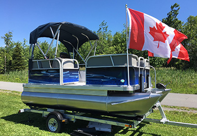 Compact Pontoon On Trailer