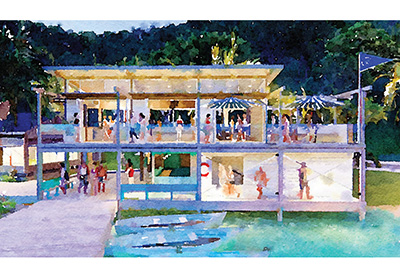Quarterdeck Building Watercolor