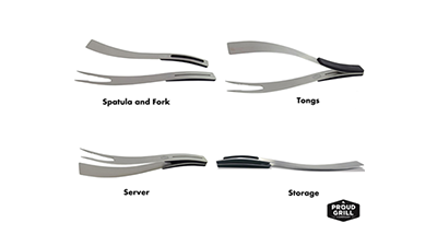 Proud Grill Connect it Magnetic BBQ Tool Set