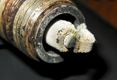 Spark Plug With Carbon Deposits