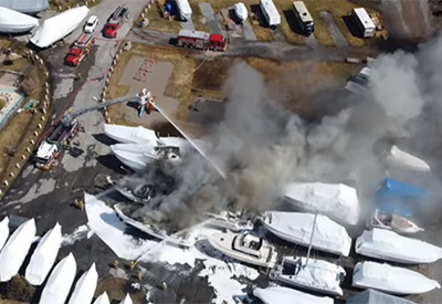 Fire at Krates Marina