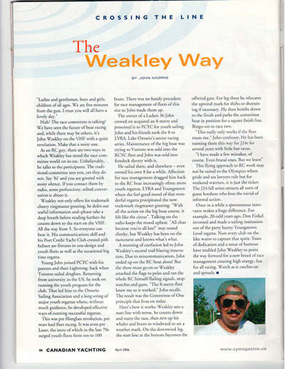 Crossing the Line - April 2006