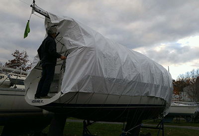 Boat Covered and Ready for Winter