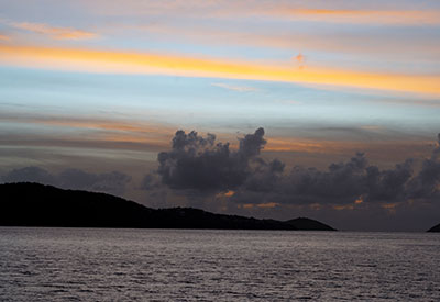 Sunset off St John