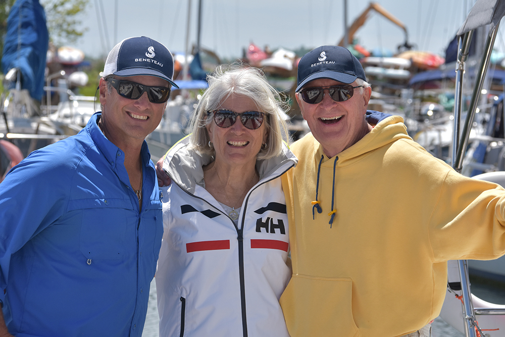 All smiles after a great champagne sailing day