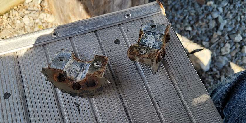 Anodes Showing Corrosion Affecting Proper Conductivity